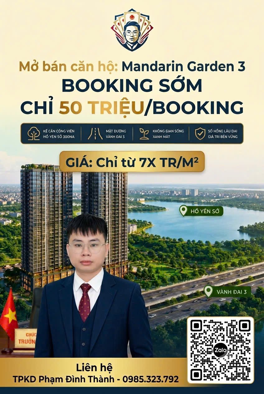 Mở bán chung cư Yên Sở giá 7x triệu/m2